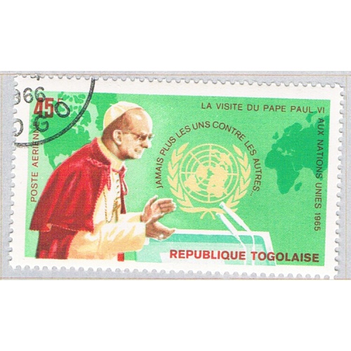 Togo C49 Used Pope at the UN 1966 (BP72902)