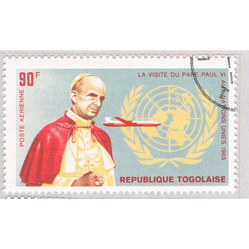 Togo C50 Used Pope at the UN 1966 (BP72903)