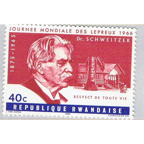 Rwanda 144 MLH Dr. Albert Schweitzer 1966 (BP72906)