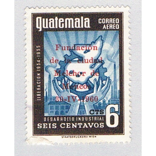 Guatemala C243 MNG Cogwheel and map 1960 CV 1.40 (BP73105)