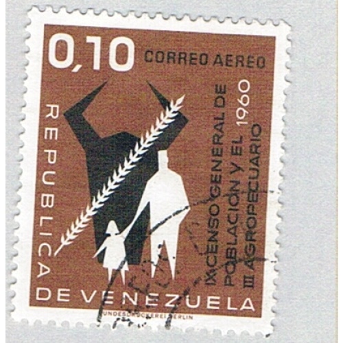 Venezuela C757 Used Animals head 1961 (BP73609)