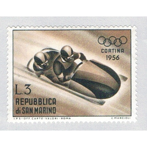 San Marino 366 MLH Bobsleighing 1955 (BP73710)