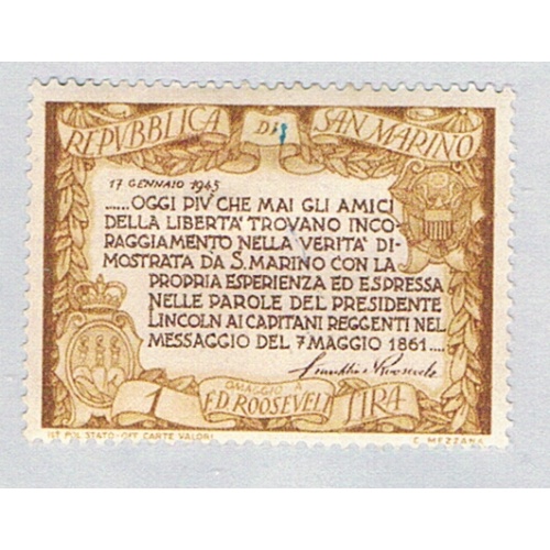 San Marino 257A MLH Roosevelt 1947 (BP73712)