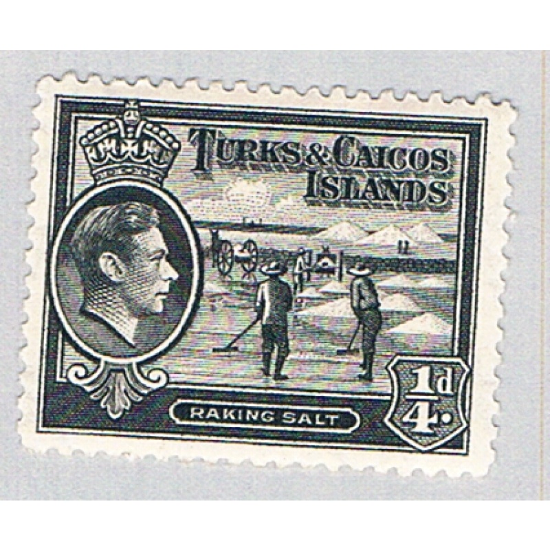Turks and Caicos 78 MLH Raking Salt 1938 (BP73918)