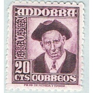 Andorra Spanish Admin 40 MLH Provost 1948 CV 4.25 (BP74640)