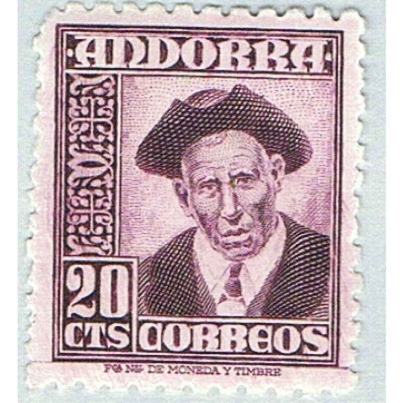 Andorra Spanish Admin 40 MLH Provost 1948 CV 4.25 (BP74640)