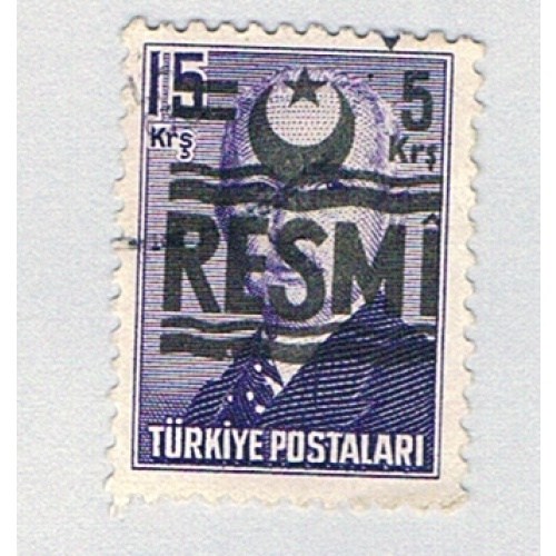 Turkey O31b Used Overprint RESMI 1957 (BP74713)