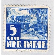 Netherland Indies 206 Used Buffalo Plough 1942 (BP76222)