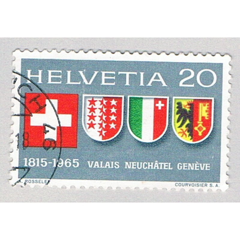 Switzerland 466 Used Swiss coat of arms 1965 (BP77107)