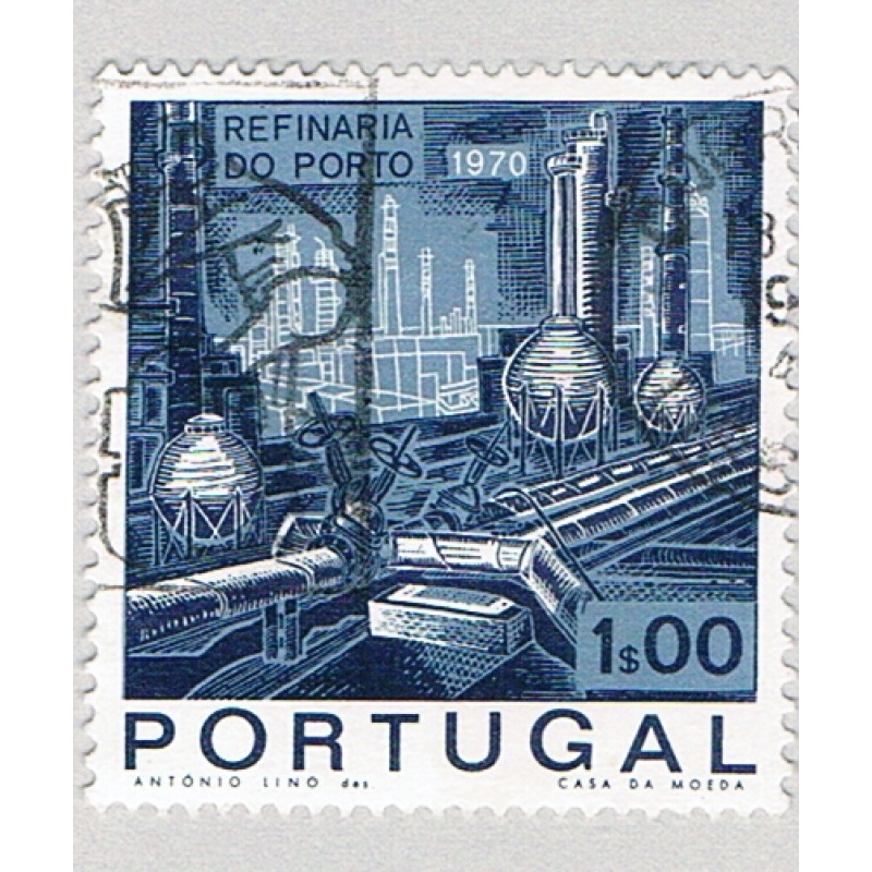 Portugal 1063 Used Oil Refinery in Porto 1970 (BP77311)