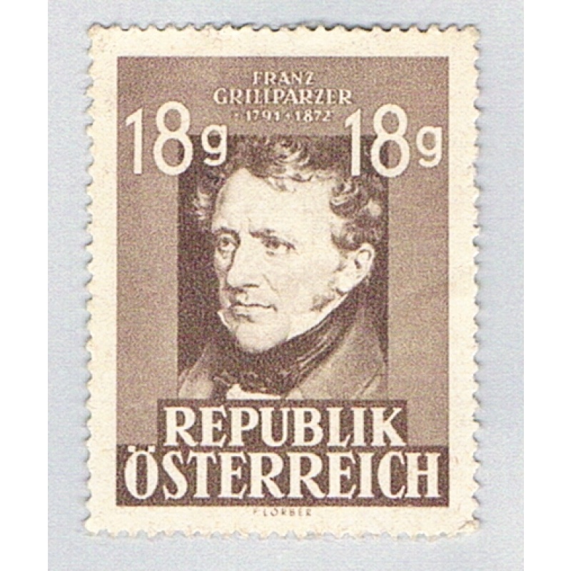 Austria 489 Used Franz Grillparzer 1947 (BP78815)