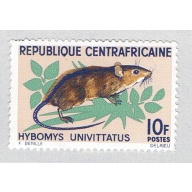 Central Africa 74 MNH One Stripe Mouse 1966 CV 2.10 (BP79203)