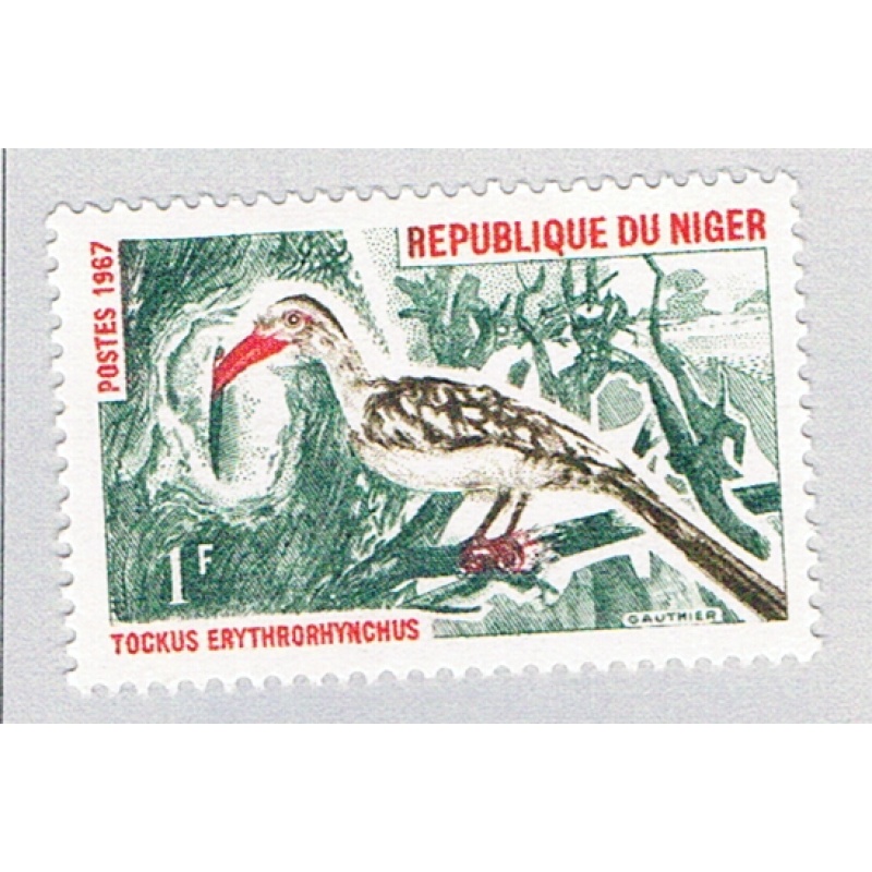 Nigeria 184 Used Red-billed Hornbill Bird 1967 CV 2.50 (BP79604)