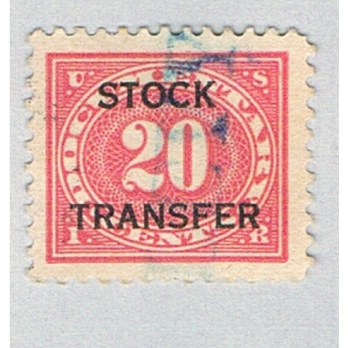 US RD6 Used Revenue Stock Transfer 1918 (BP81329)