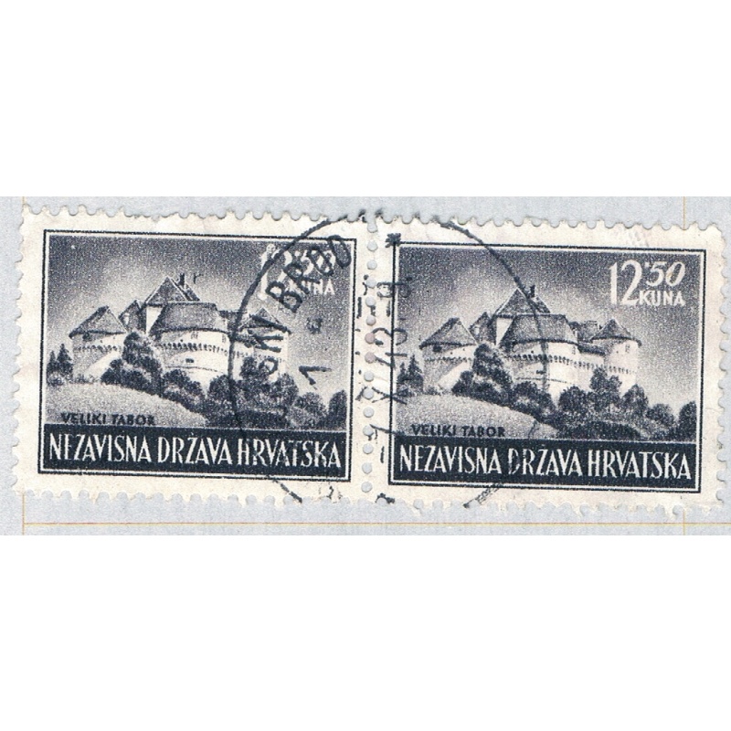 Croatia 55 Used Citadel H Pair 1943 CV 1.70 (BP81513)