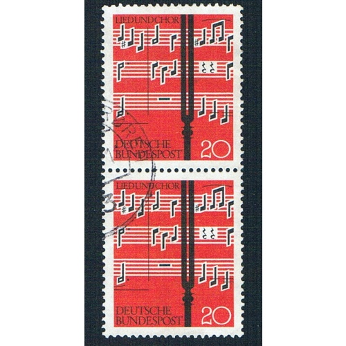 Germany 849 Used pair Sheet Music 1962 (BP81806)