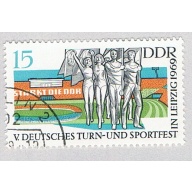Germany DDR 1120 Used Sports show in the stadium 1969 (BP81903)