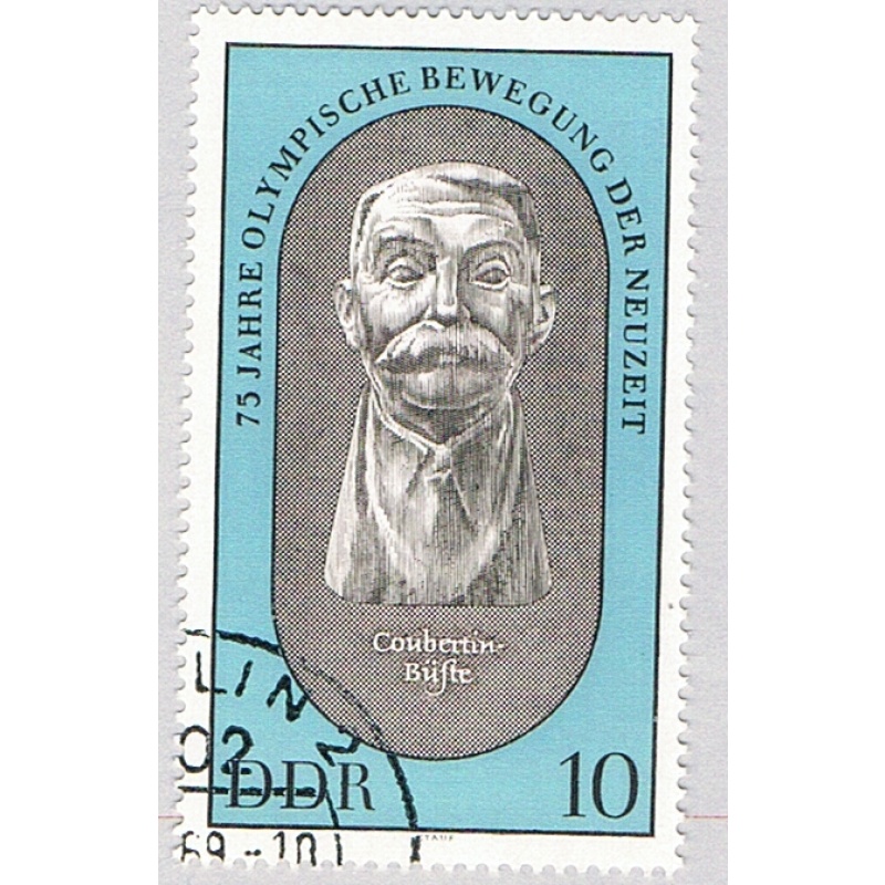 Germany DDR 1123 Used Coubertin Bust 1969 (BP82509)