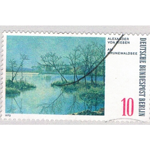 Germany Berlin 9N328 Used Painting Lake 1972 (BP82608)