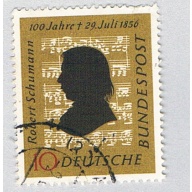 Germany 743 Used Silhouette of Robert Schumann 1956 (BP82701)