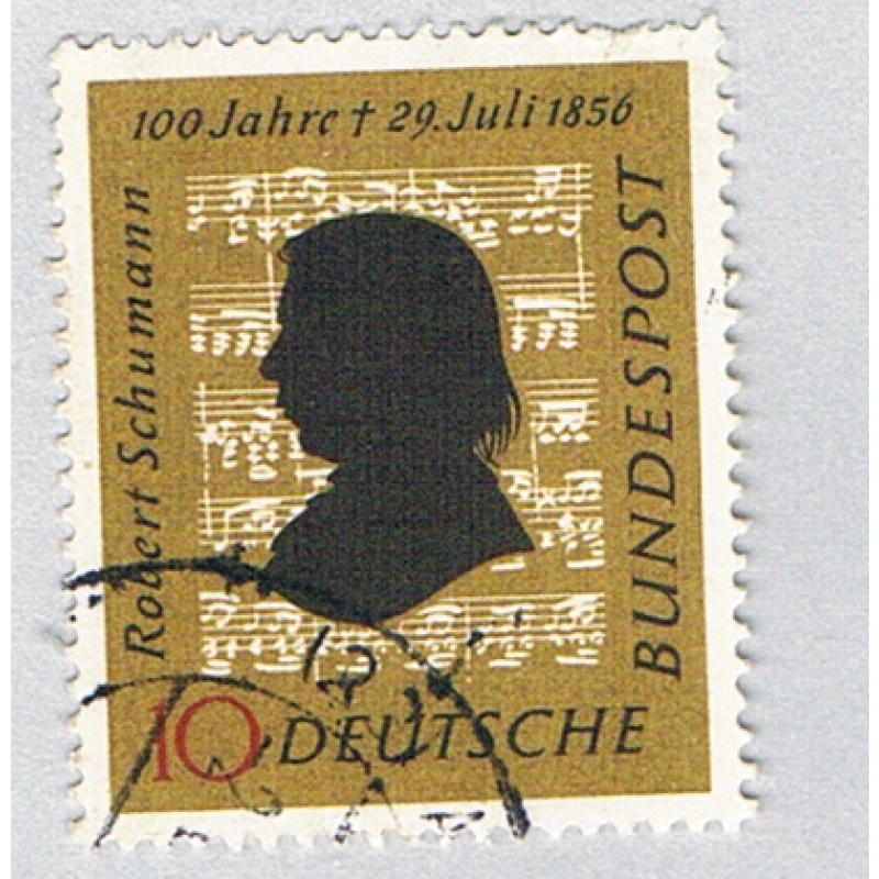 Germany 743 Used Silhouette of Robert Schumann 1956 (BP82701)
