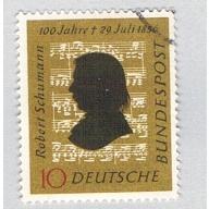 Germany 743 Used Silhouette of Robert Schumann 1 1956 (BP82702)