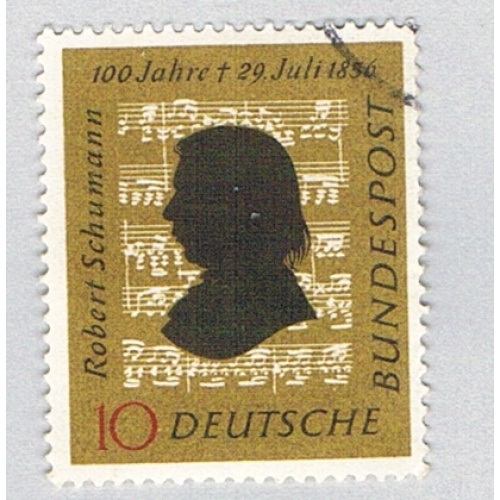 Germany 743 Used Silhouette of Robert Schumann 1 1956 (BP82702)