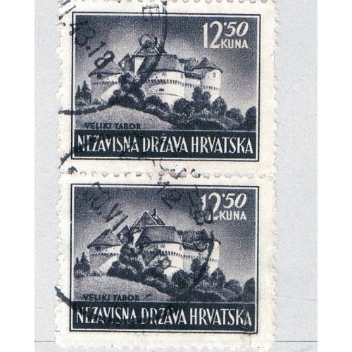 Croatia 55 Used Citadel V Pair 1943 CV 1.70 (BP83213)
