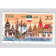 Germany DDR 1023 Used Historical Town View 1968 (BP83406)