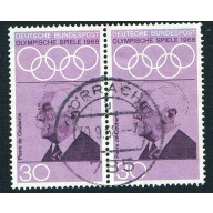 Germany  Used Pair Games emblem 1968 (BP83510)