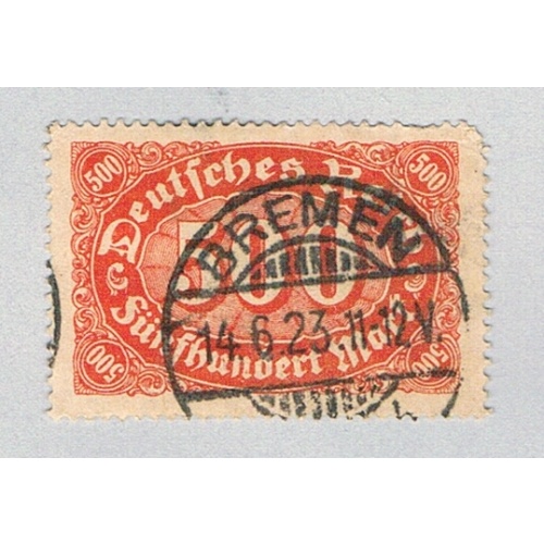 Germany 203 Used Numeral 500 1922 CV 1.50 (BP83622)