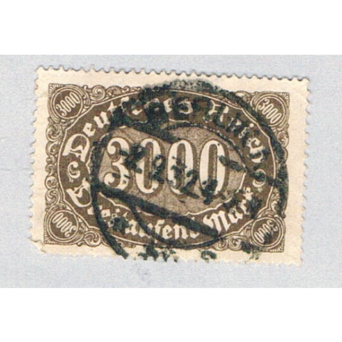 Germany 206 Used Numeral 3000 1922 CV 2.75 (BP83626)