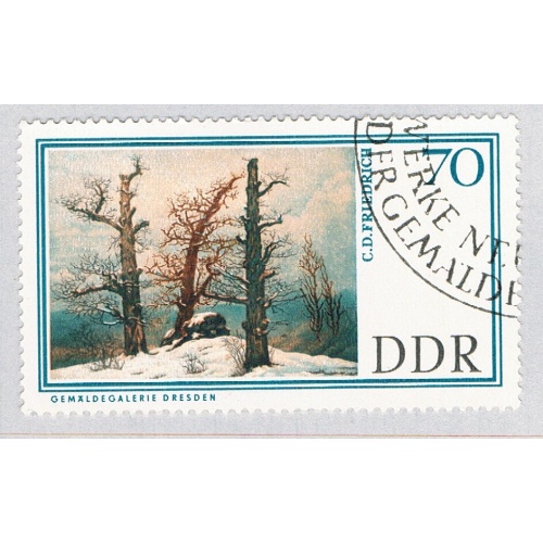 Germany DDR 914 Used Painting Megalithic Tomb in the Snow 1967 (BP83906)