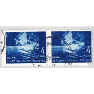 Croatia 37 Used H Pair Drina River 1941 (BP83916)