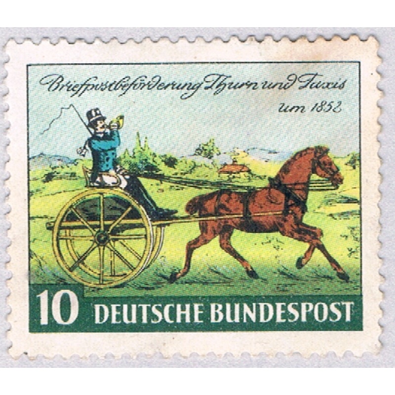 Germany 692 Used Thurn and Taxis Mail Carriage 1846 1952 CV 2.75 (BP84106)