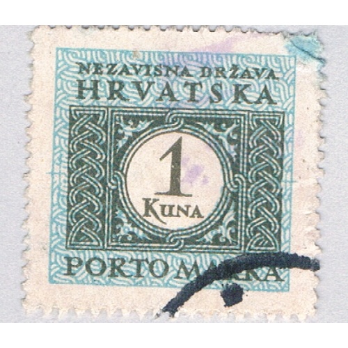 Croatia J12 Used Postage Due 1k 1943 (BP84120)