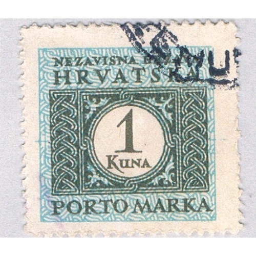 Croatia J12 Used Postage Due 1k 1 1943 (BP84121)