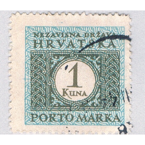 Croatia J12 Used Postage Due 1k 2 1943 (BP84122)