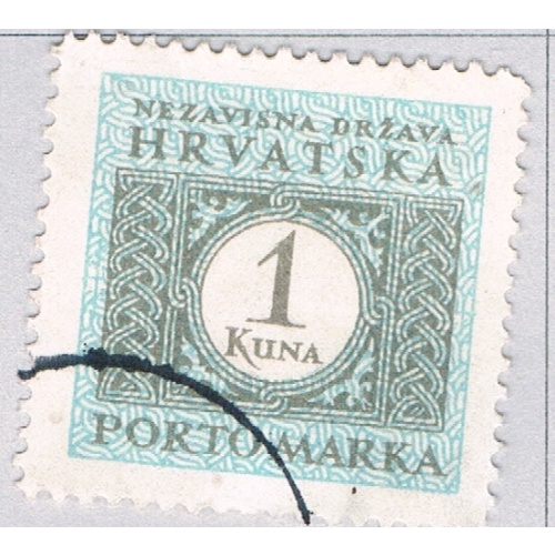 Croatia J12 Used Postage Due 1k 1943 (BP84128)