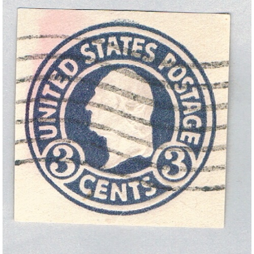 US  Used Cut square Washington violet 3c  (BP84202)