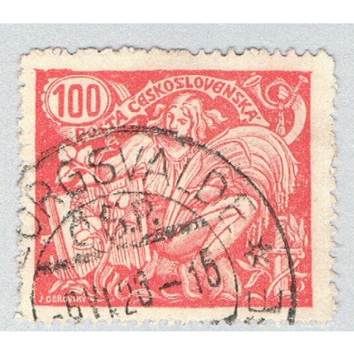 Czechoslovakia 92 Used Agriculture and Science 1 1923 (BP85826)