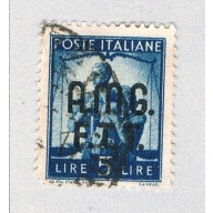 Italy AMG Triest  Used Couple with Child and Scales of Justice 1947 (BP85937)