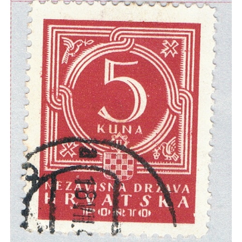 Croatia J9 Used Number in Medal 1941 CV 1.00 (BP86021)