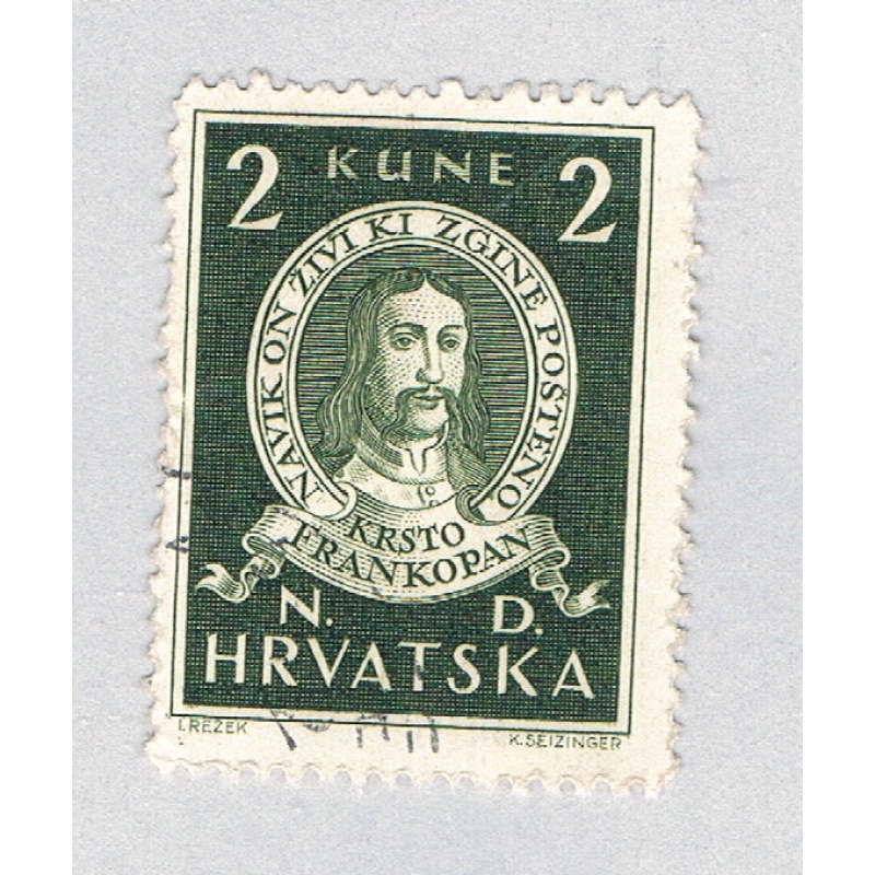 Croatia 57 Used Fran Frankopan 2 1943 (BP86117)