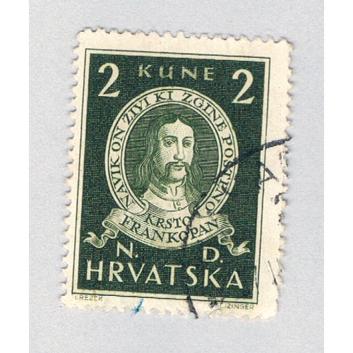 Croatia 57 Used Fran Frankopan 1 1943 (BP86119)