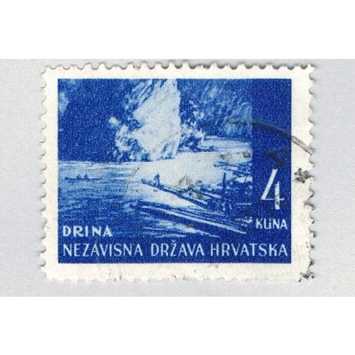 Croatia 37 Used Drina River 1 1941 (BP86622)