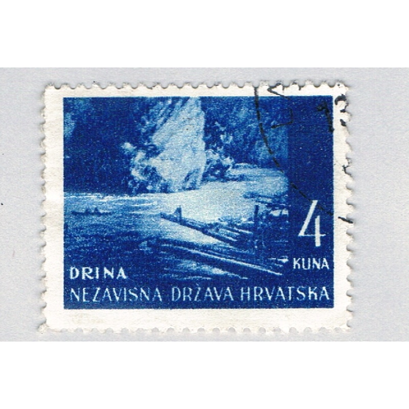 Croatia 37 Used Drina River 1941 (BP86624)