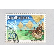 Paupa New Guinea 379 Used Canoe racing 1974 (BP86722)