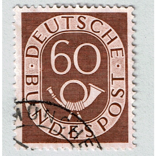 Germany 682 Used Post Horn 60pf 1951 (BP87338)