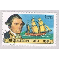 Burkina Faso 477 Used Capt Cook and Resolution 1 1978 CV 1.00 (BP52110)
